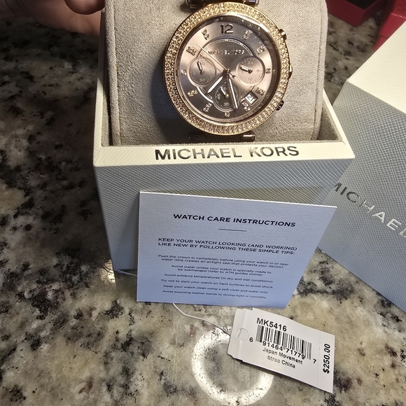 Michael Kors Gold and Crystal Watch - Picture 2 of 10